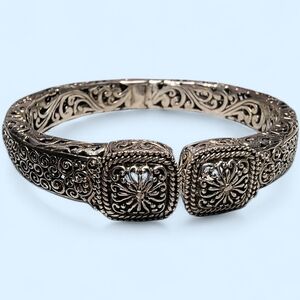 Sarda Bali Designer Heavy Sterling Silver Hinged Bracelet